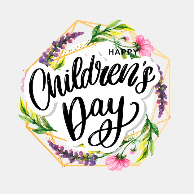 Happy children's day, cute greeting card