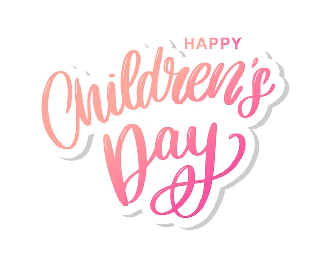 Happy Children's day lettering