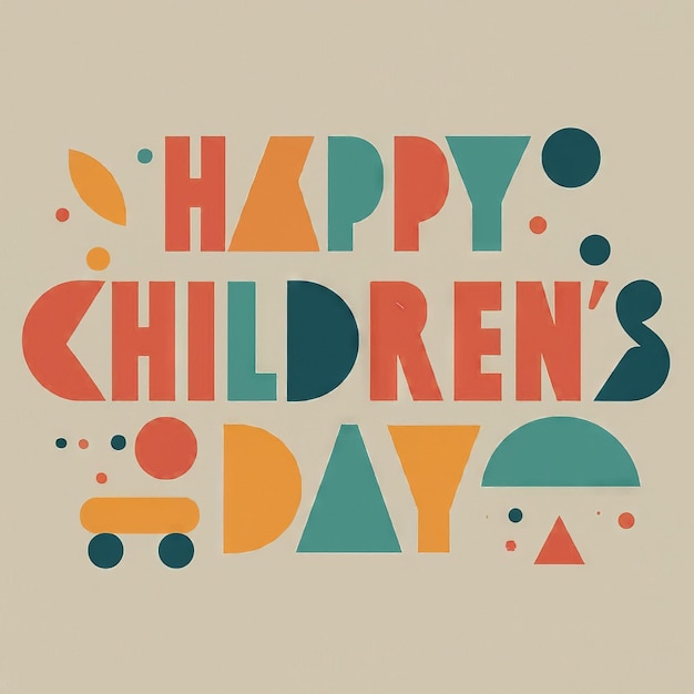 Vector happy childrens day greeting with cute cartoon kids happy childrens day greeting with cute c