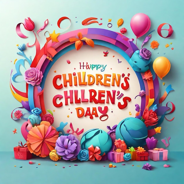 Happy childrens day play background