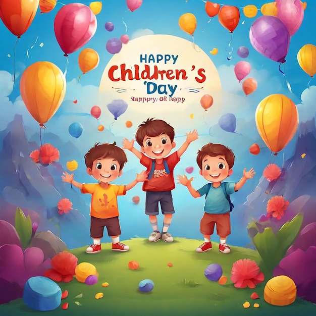 Happy childrens day play background