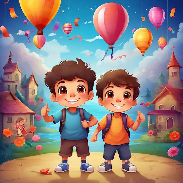 Happy childrens day play background