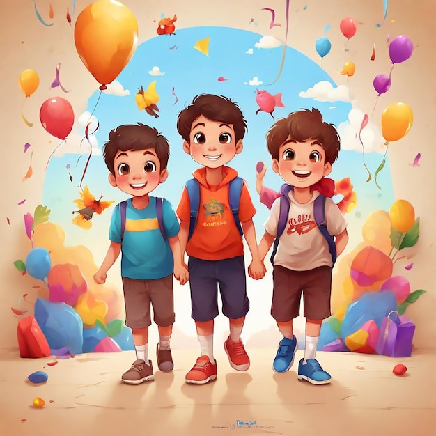 Happy childrens day play background