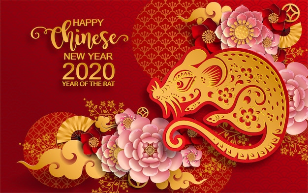 Happy chinese new year 2020. Year of the rat