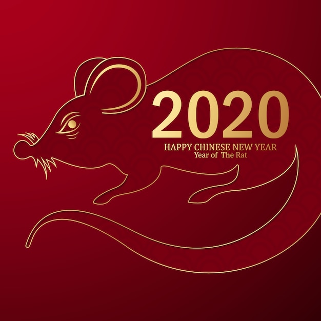 Happy Chinese New Year 2020 year of the rat