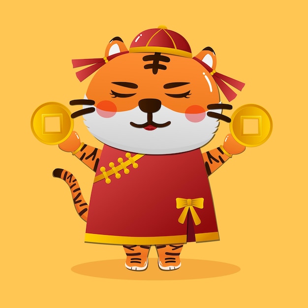 Happy Chinese new year 2022 year of the tiger zodiac