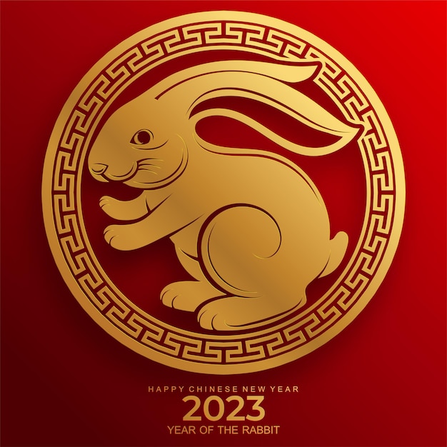 Happy chinese new year 2023 year of the rabbit zodiac