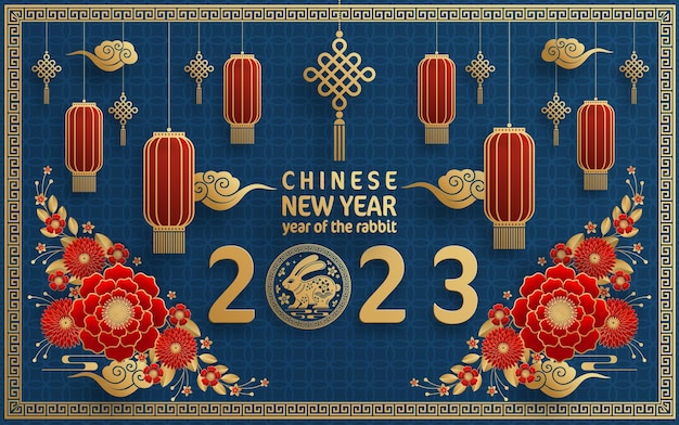 Happy chinese new year 2023 year of the rabbit zodiac