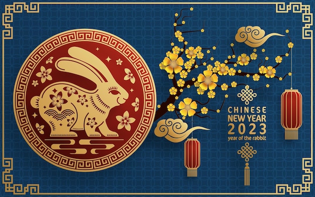 Happy chinese new year 2023 year of the rabbit zodiac