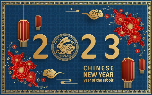 Happy chinese new year 2023 year of the rabbit zodiac