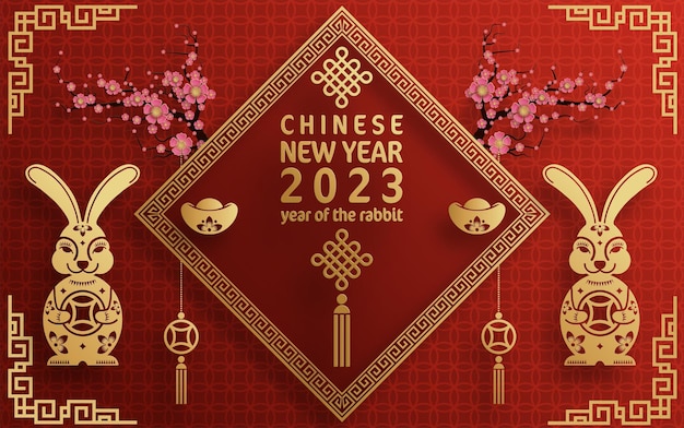 Happy chinese new year 2023 year of the rabbit