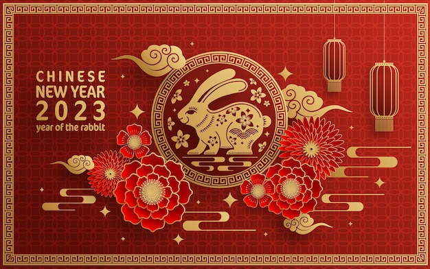 Happy chinese new year 2023 year of the rabbit