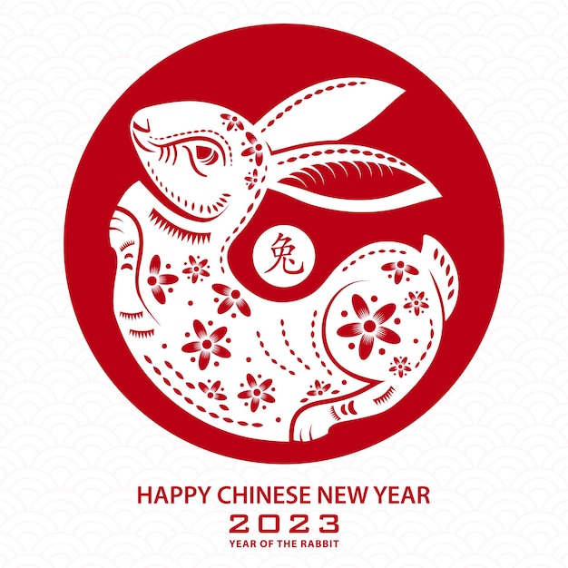 Happy Chinese new year 2023 Zodiac sign year of the Rabbit