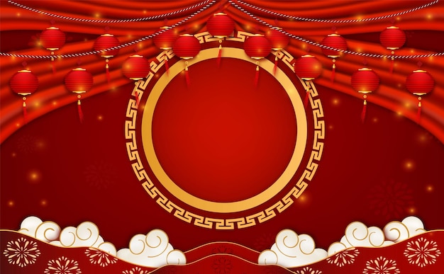 Happy Chinese new year 20232024 year of The Tiger paper cut asian elements with craft style on background Chinese translation is Happy chinese new year