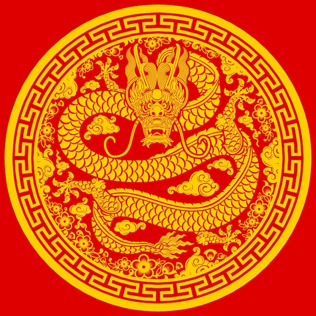 Happy chinese new year 2024 the dragon zodiac sign