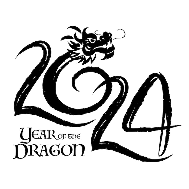 Happy Chinese new year 2024 the dragon zodiac sign