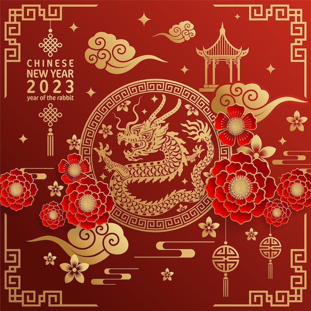 Happy chinese new year 2024 year of the chinese dragon zodiac