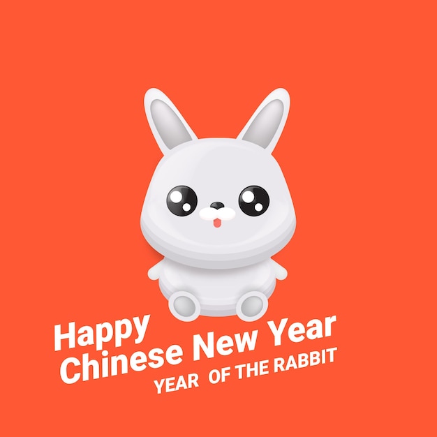 Happy Chinese New Year the year of the Rabbit banner design template