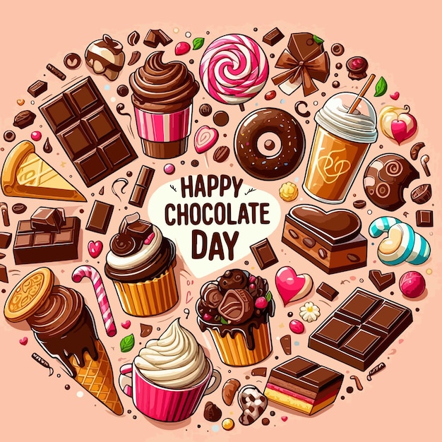 Happy Chocolate Day Art Design