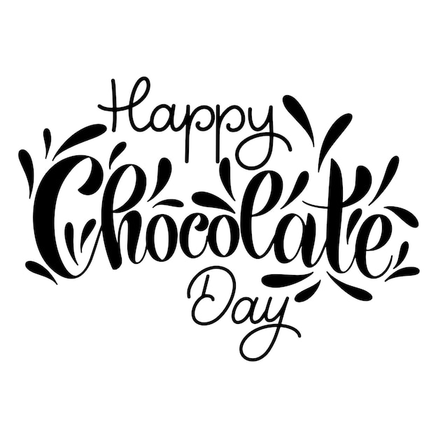 Happy chocolate day. elements for invitations, posters, greeting cards. T-shirt design