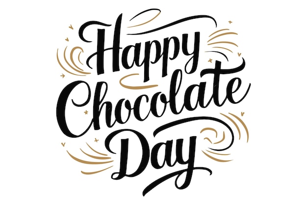 Happy chocolate day vector art illustration