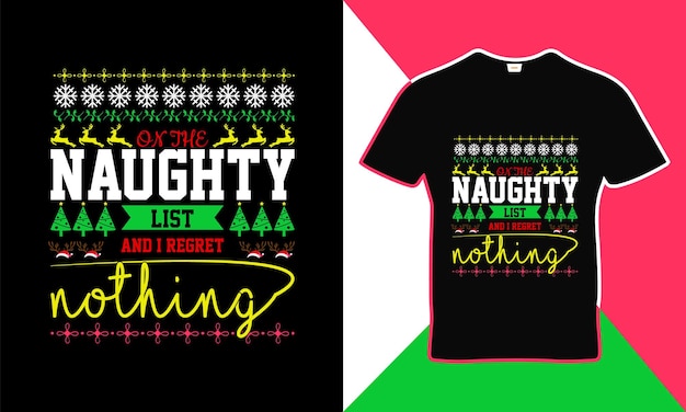 Happy Christmas quotes t-shirt template design vector