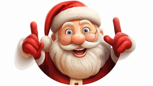 Vector happy christmas santa claus peeping illustration