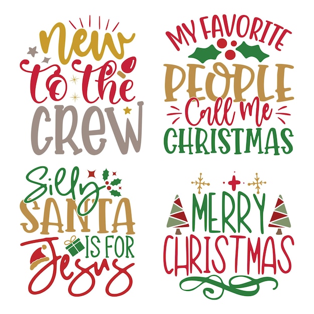 Vector happy christmas tshirt and svg design bundle merry christmas svg quotes tshirt design bundle