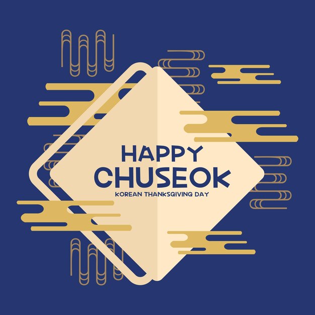 Vector happy chuseok festival day