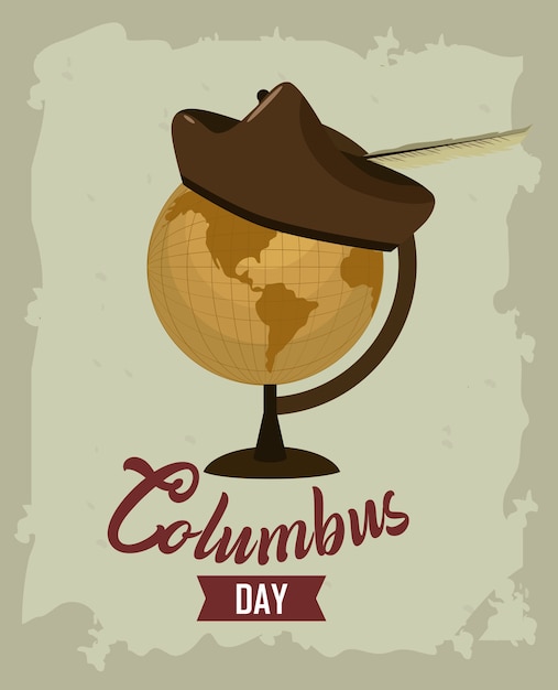 Happy columbus day card