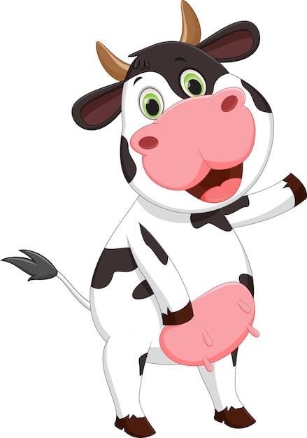 Happy cow cartoon