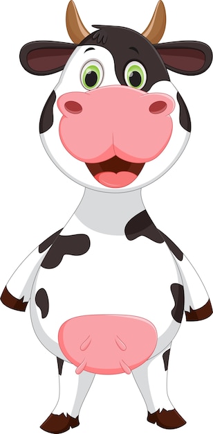 Happy cow cartoon