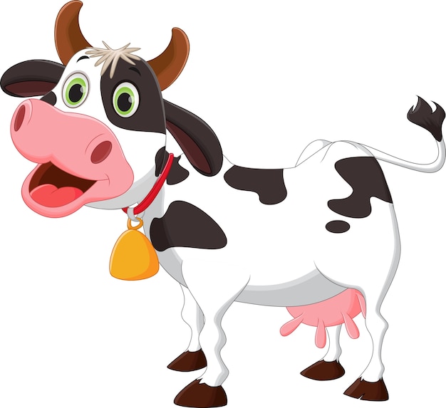 Happy cow cartoon