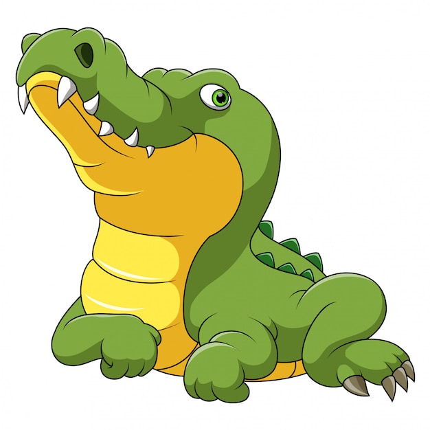 Happy crocodile cartoon