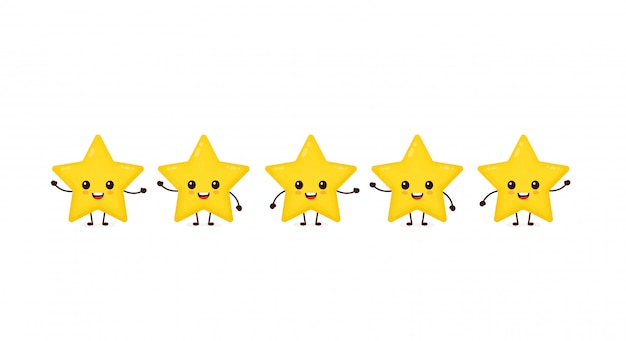 Happy cute smiling funny stars