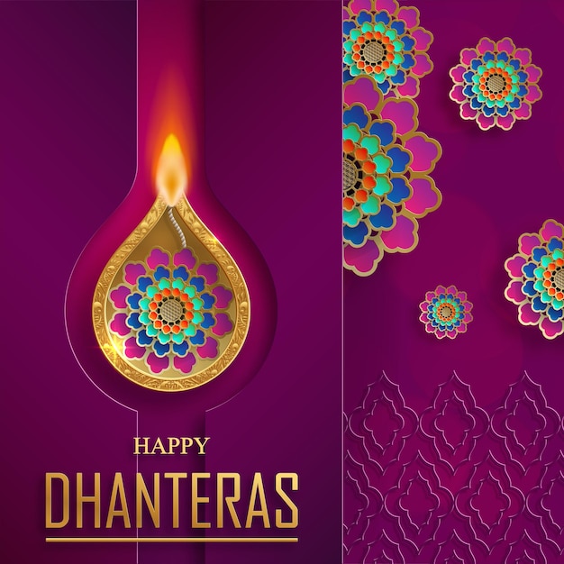 Happy dhanteras festival card