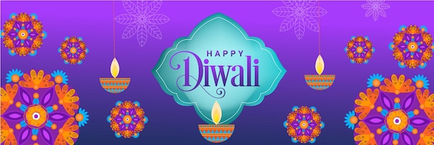 Happy Diwali Banner and Poster Design