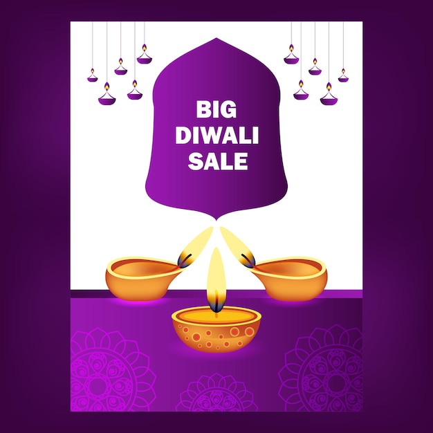 Happy Diwali Big Sale flyer template