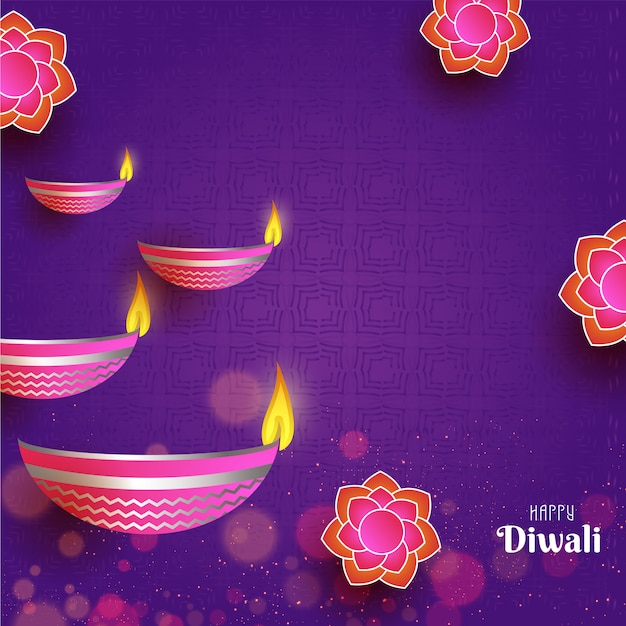 Happy Diwali celebration background.