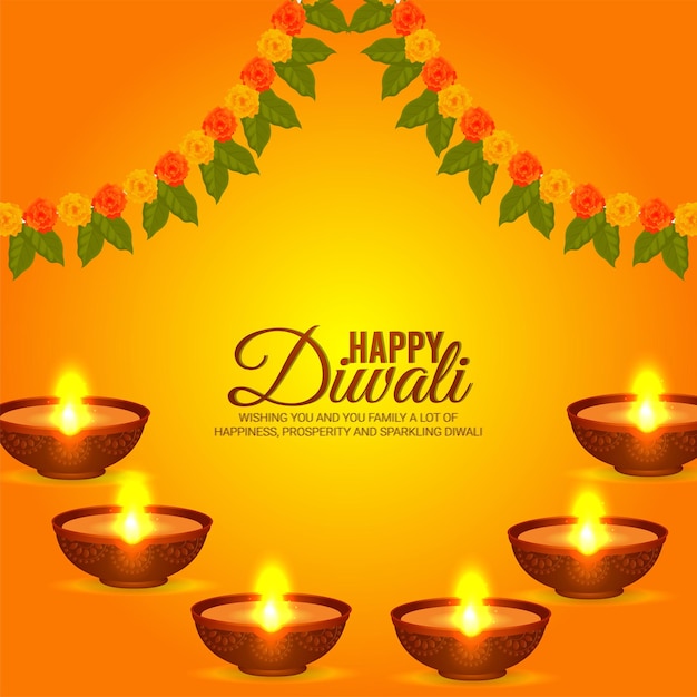 Happy diwali celebration background