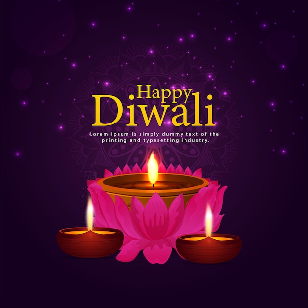 Happy diwali celebration background