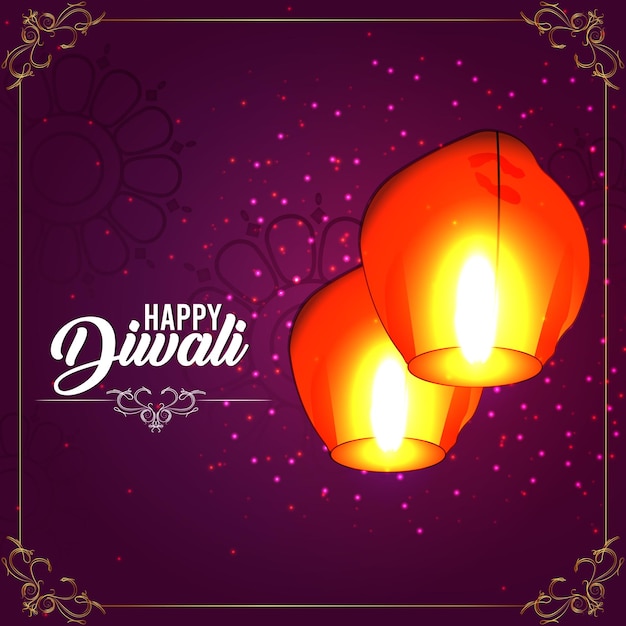 Happy diwali celebration invitation background