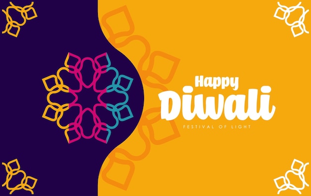 Happy diwali day background illustration