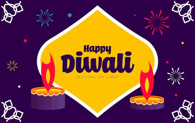 Happy diwali day background illustration