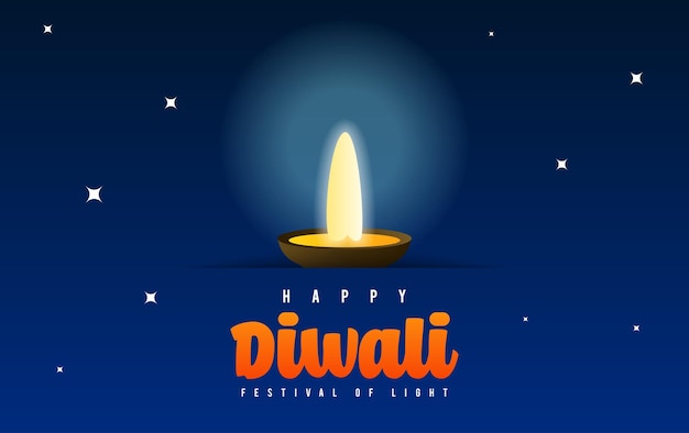 Happy diwali day background illustration