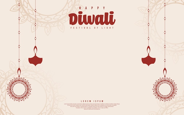 Happy diwali day background illustration