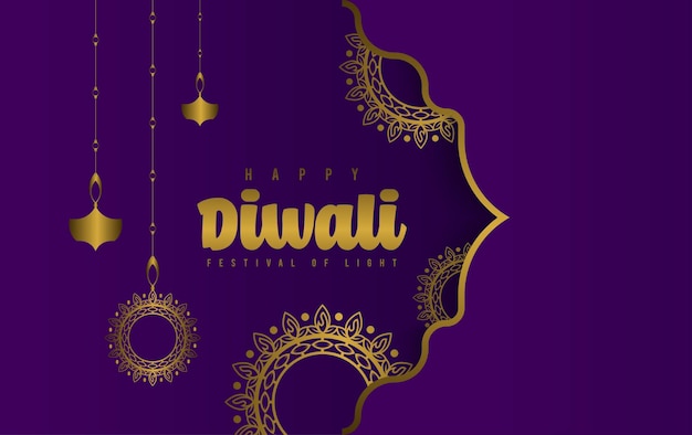 Happy diwali day background illustration