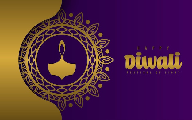 Happy diwali day background illustration