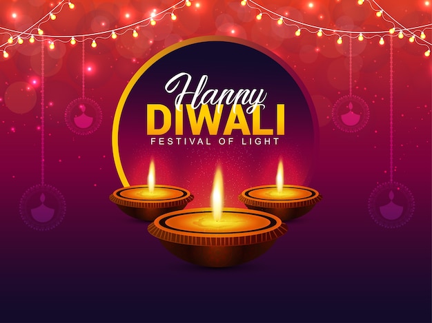 Happy diwali decorative background