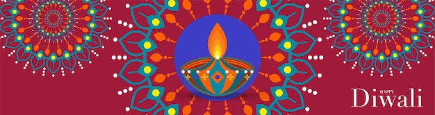 Happy Diwali, Deepavali or Dipavali the Indian festival Celebration flat design.